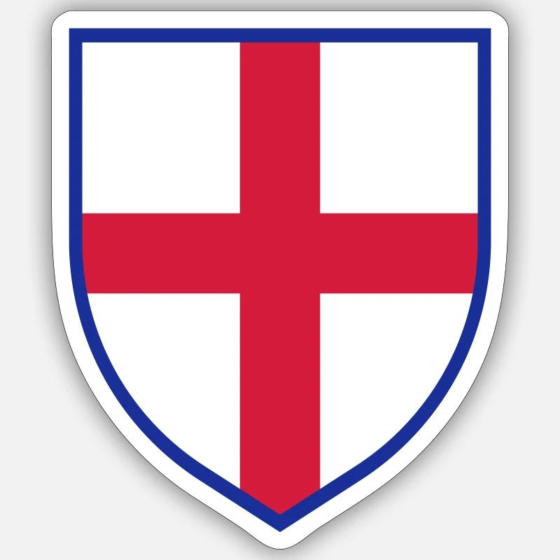 Drapeau de l’Angleterre, Bouclier de la Croix de Saint-Georges Sticker taille S (10 x 10 cm)