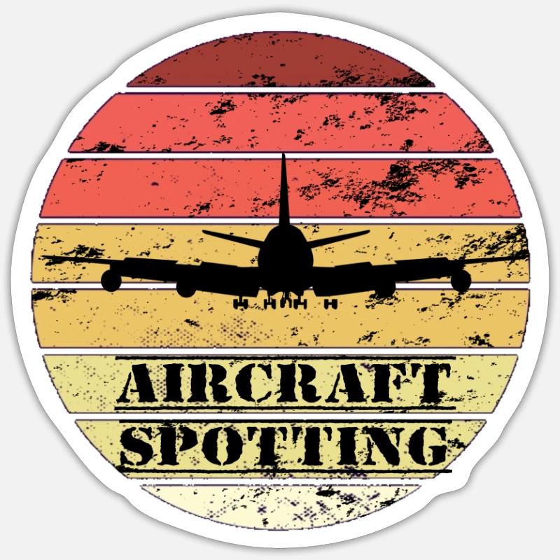 Luftfahrt Flugzeug Aviation Planespotter Geschenk Sticker Größe S (10 x 10 cm)