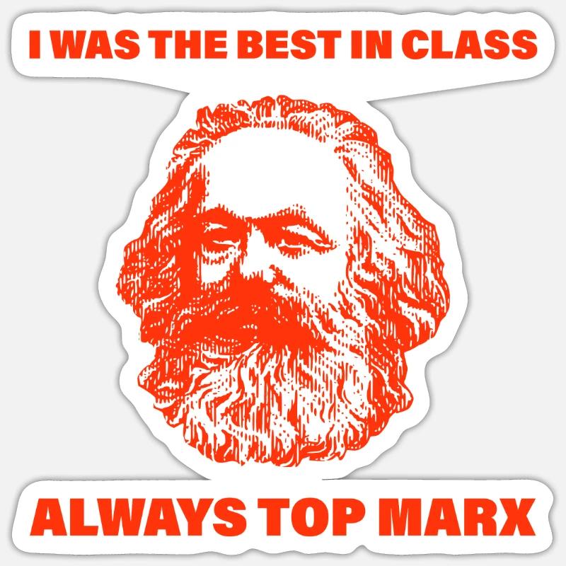 Communisme Lénine Marx disant lutte des classes Sticker taille S (10 x 10 cm)
