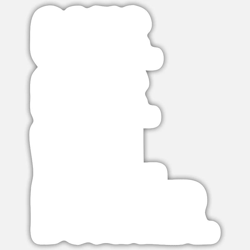 Idée cadeau Graffiti - Sticker taille S (10 x 10 cm) - blanc mat