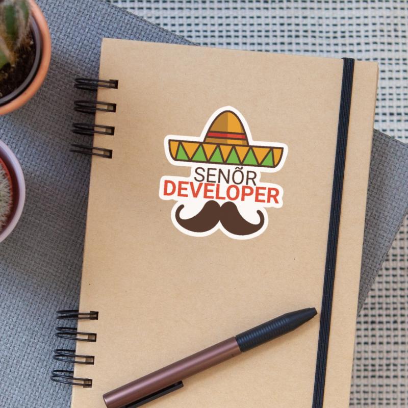 "Senor Developer, Senior Developer" | Programmer Sticker size S (10 x 10 cm)