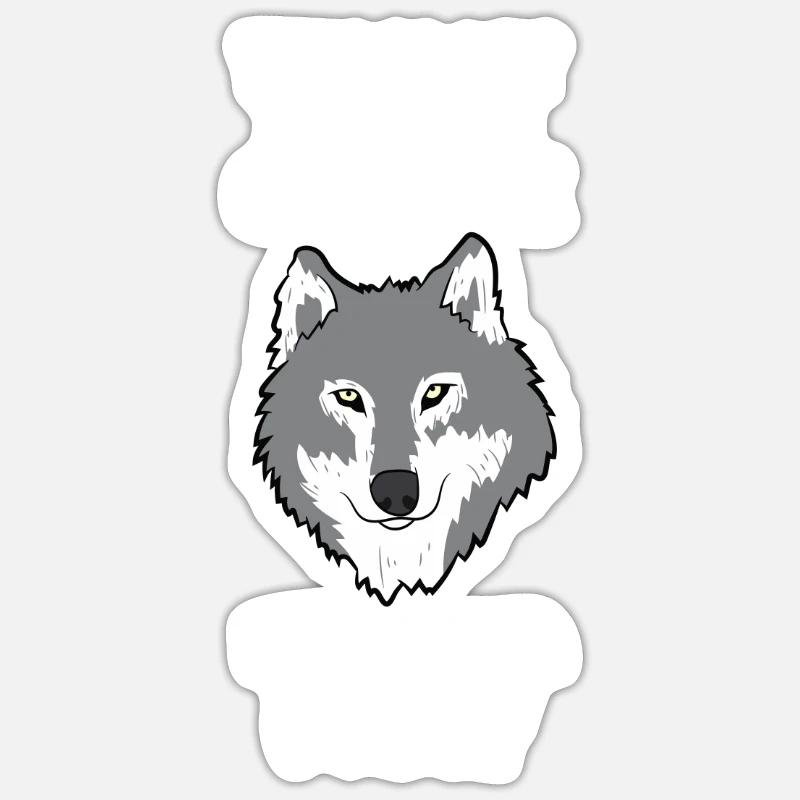 Wolf Geschenk Kinder Ich Bin Wirklich Ein Wolf - Sticker Größe S (10 x 10 cm) - Mattweiß