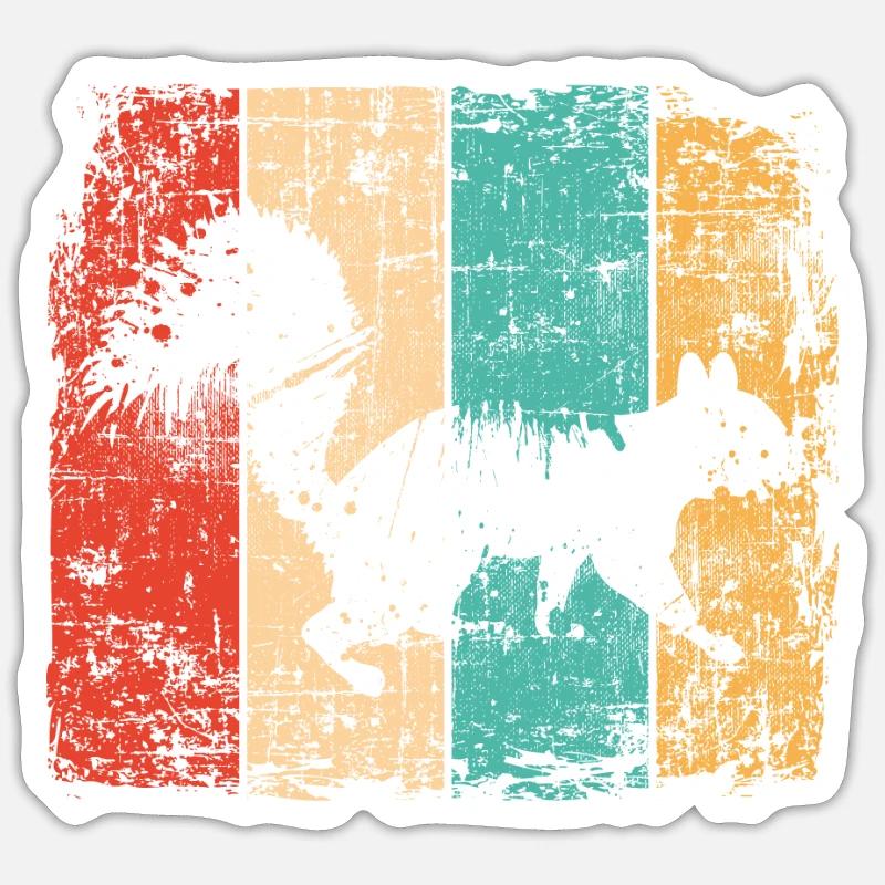 écureuil - Sticker taille S (10 x 10 cm) - blanc mat