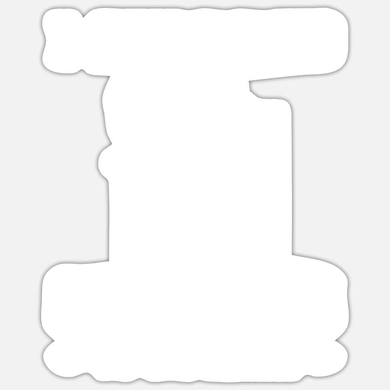 Cadeau de programmeur - Sticker taille S (10 x 10 cm) - blanc mat