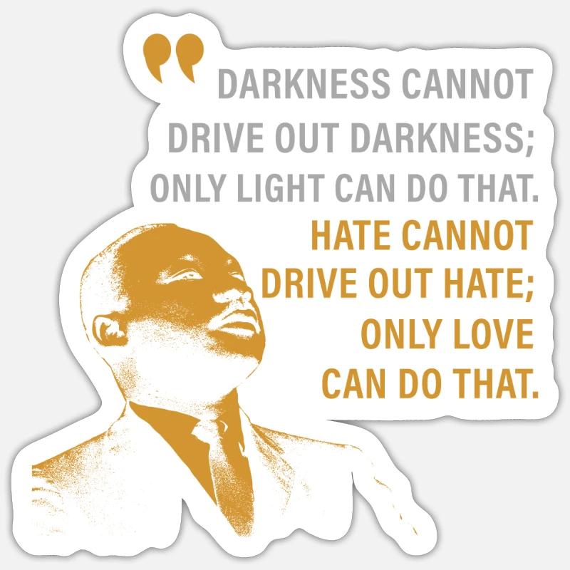 luther, luther blk, I have a dream - Sticker Größe S (10 x 10 cm) - Mattweiß