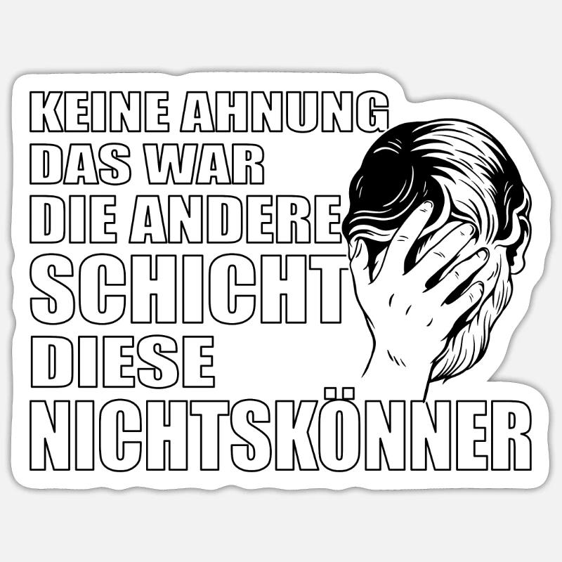 Originale Nichtskönner Handwerk Arbeiter Geschenk Sticker Größe S (10 x 10 cm)