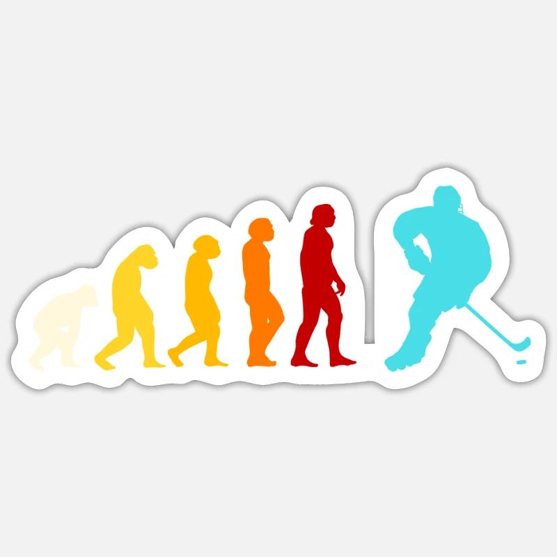 Cadeau d'évolution de hockey en ligne - Sticker taille S (10 x 10 cm) - blanc mat