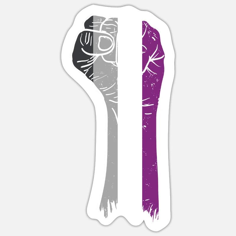 Asexuelle Faust Ace Pride Sticker Größe S (10 x 10 cm)