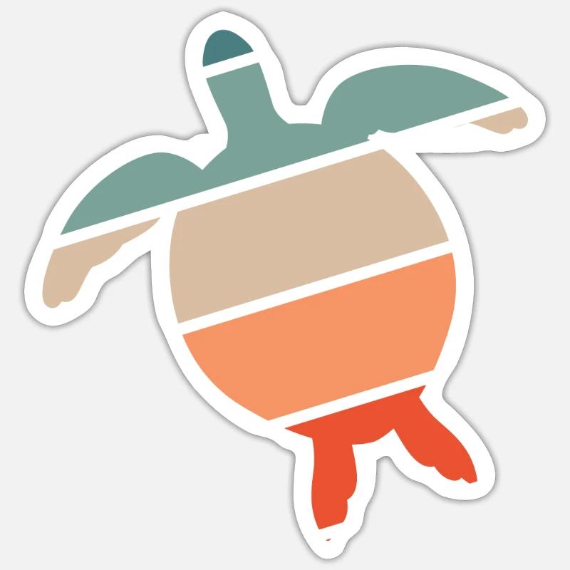turtle - Sticker size S (10 x 10 cm) - white matte