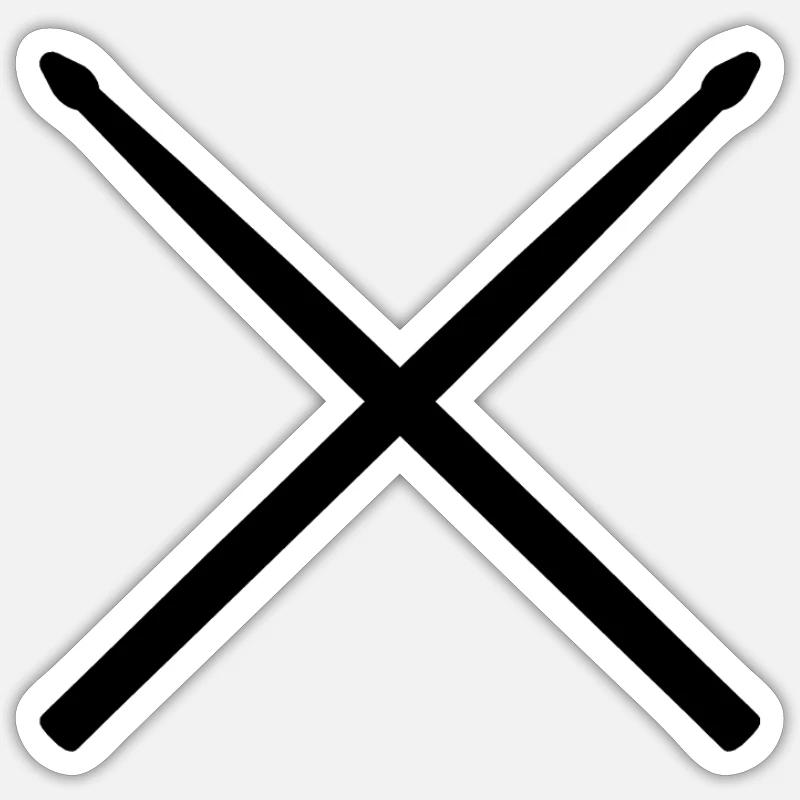 Drum sticks Sticker size S (10 x 10 cm)