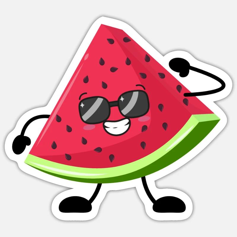 Pastèque Sticker taille S (10 x 10 cm)