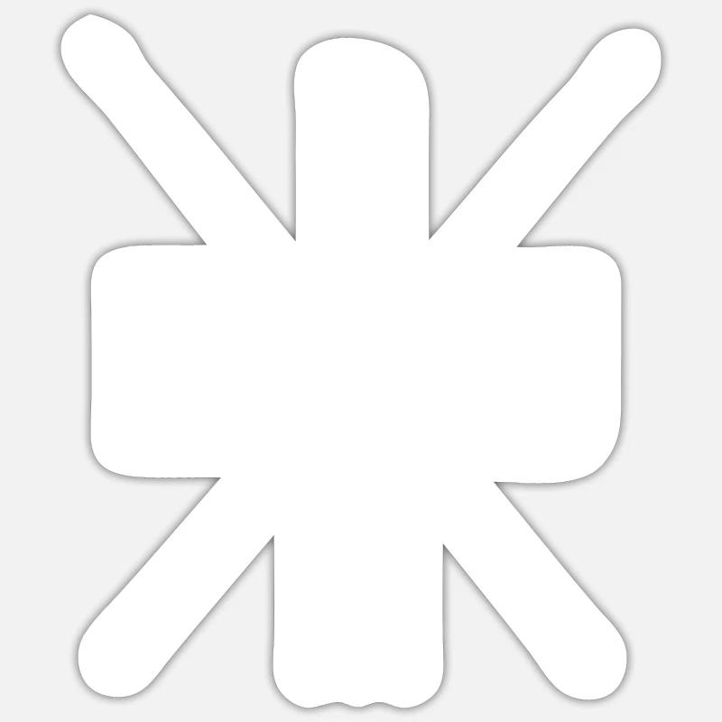 Drums drummer drum - Sticker size S (10 x 10 cm) - white matte