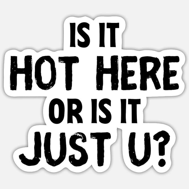 Flirter une ligne de ramassage drôle - Sticker taille S (10 x 10 cm) - blanc mat