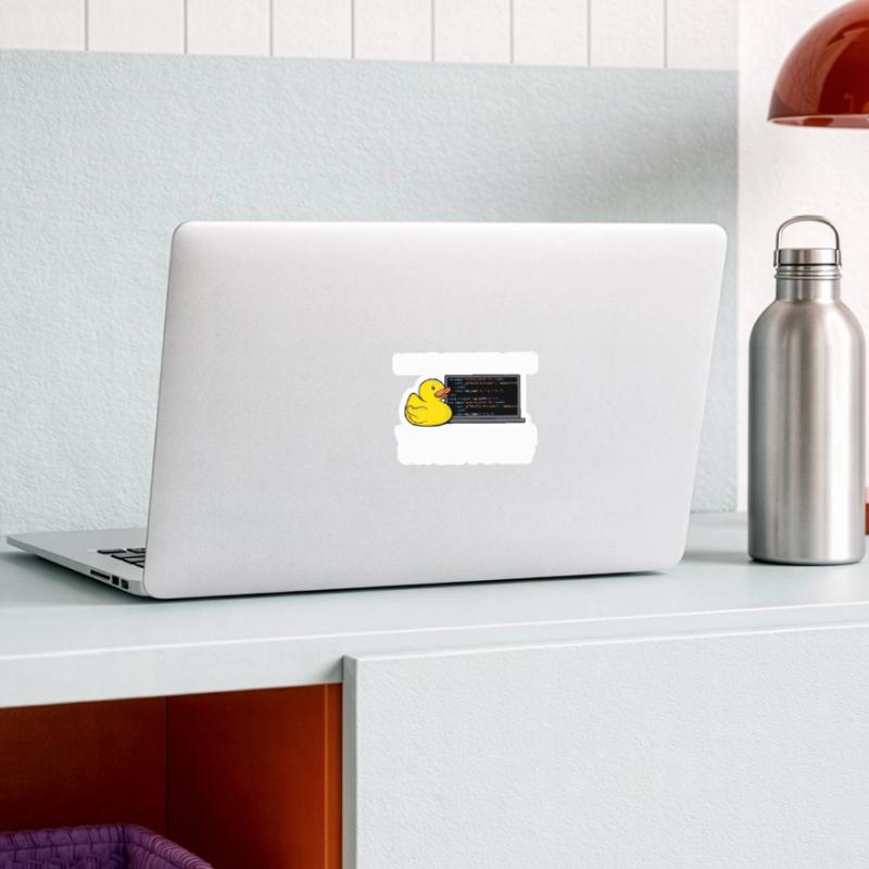 Programmeurs Canard Programmation Debugging Drôle Sticker taille S (10 x 10 cm)