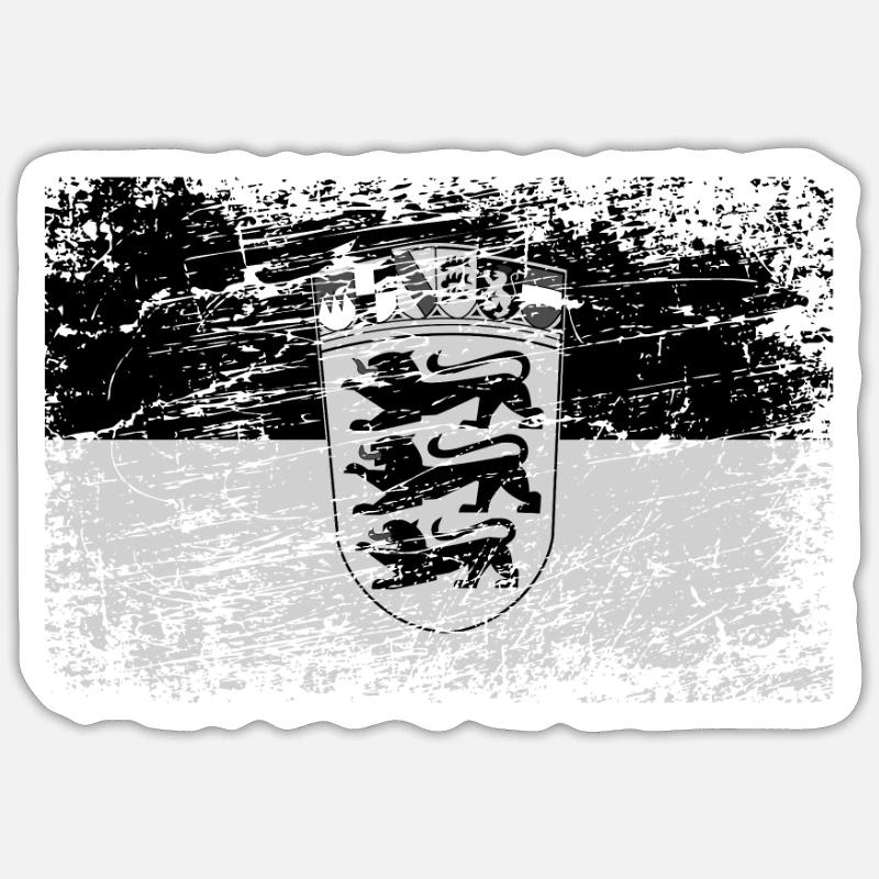 Bade-Wurtemberg Drapeau drapeau Sticker taille S (10 x 10 cm)
