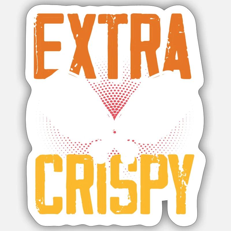Extra Crispy - Sticker Größe S (10 x 10 cm) - Mattweiß
