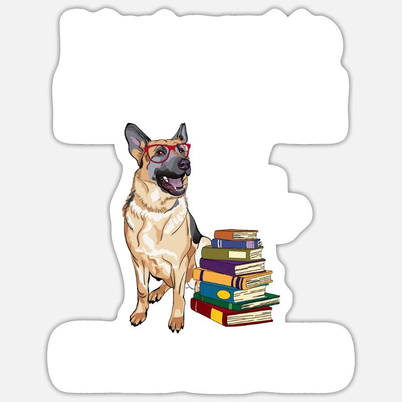 German Shepherd - Sticker size S (10 x 10 cm) - white matte