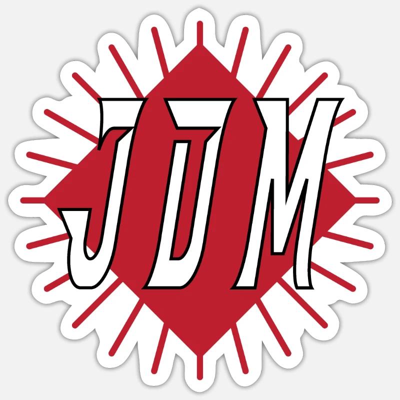 JDM Simple classy Design - Sticker size S (10 x 10 cm) - white matte
