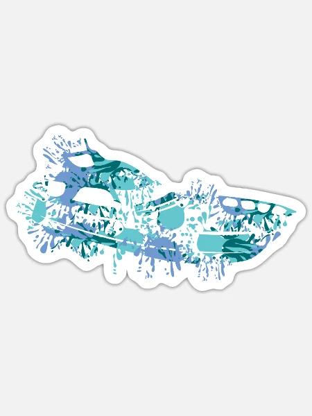 Sportboot - Sticker Größe S (10 x 10 cm) - Mattweiß