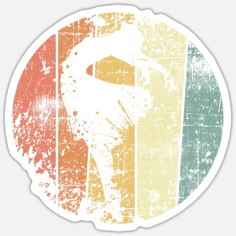 Danseur de ballet danse rétro - Sticker taille S (10 x 10 cm) - blanc mat