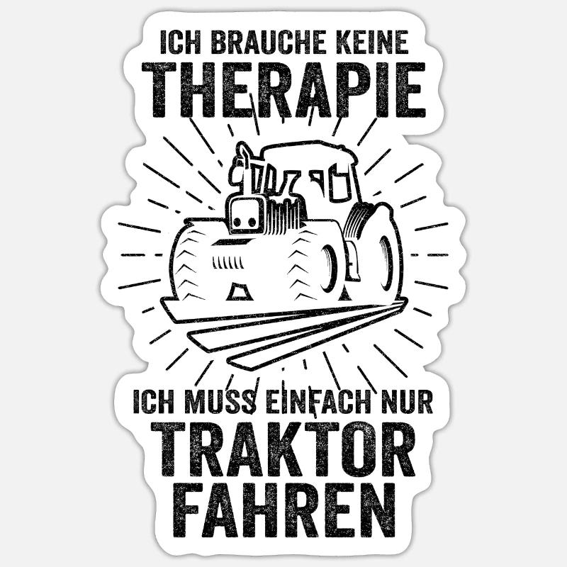 Traktor Therapie Trecker Landtechnik Bauer Geschen Sticker Größe S (10 x 10 cm)