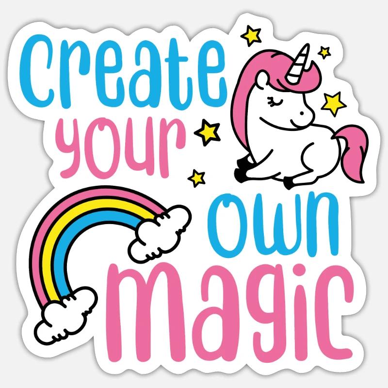Create Your Own Magic - Sticker size S (10 x 10 cm) - white matte