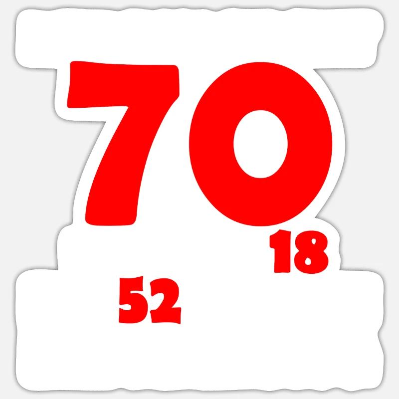 Ich bin nicht 70 Jahre 70 Geburtstag Geschenk - Sticker Größe S (10 x 10 cm) - Mattweiß