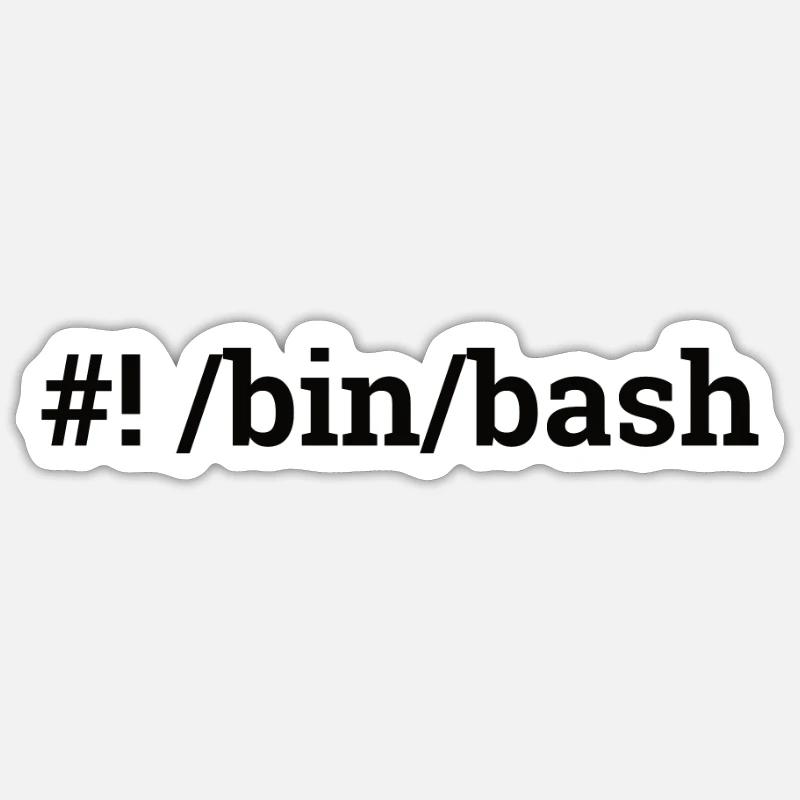 « bin/bash » | Admin, Informatique Sticker taille S (10 x 10 cm)