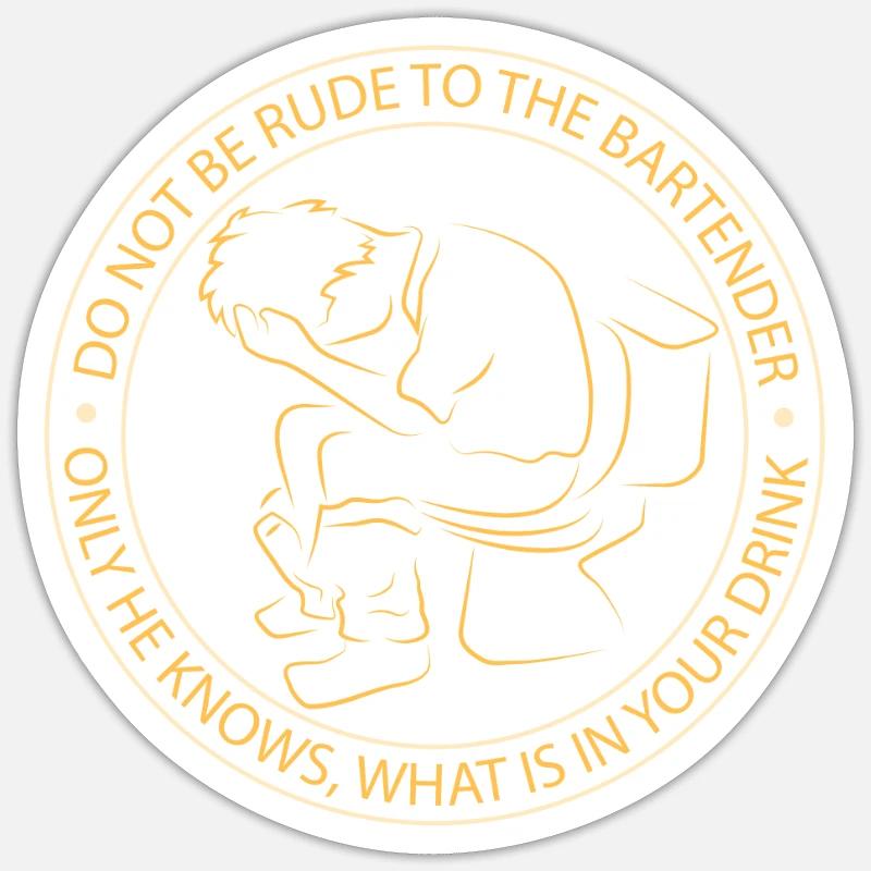 Bartender & Bartender - Bartender Gift Sticker size S (10 x 10 cm)