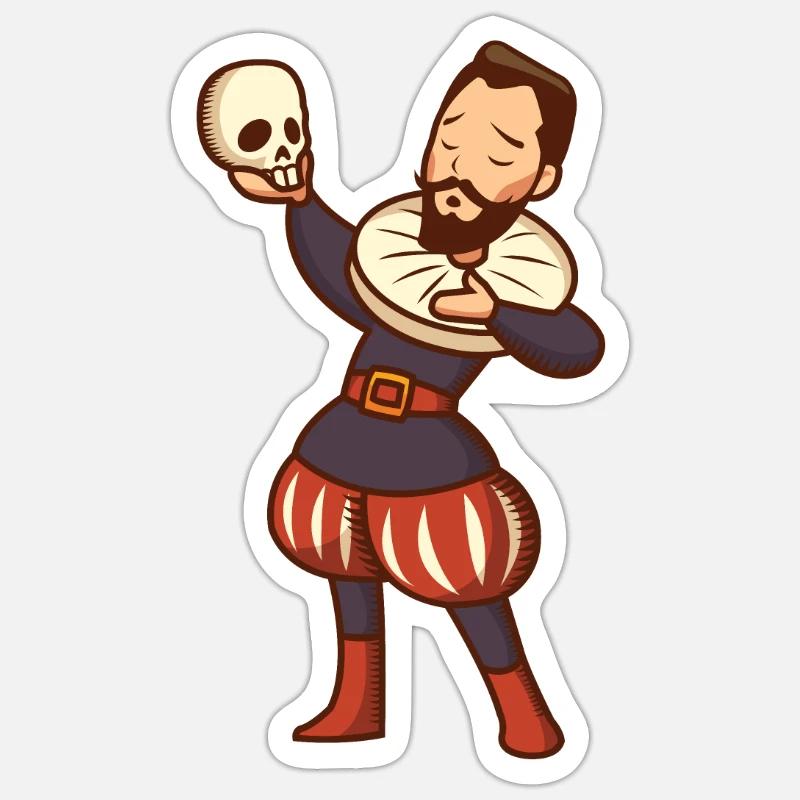 Hamlet - Sticker size S (10 x 10 cm) - white matte