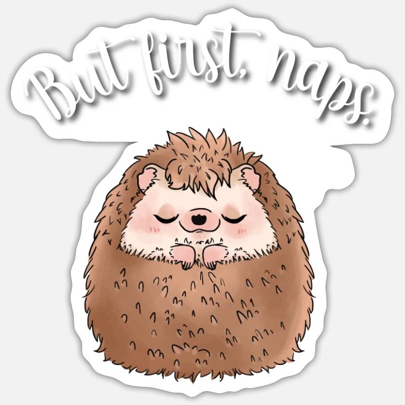 Igel - Sticker Größe S (10 x 10 cm) - Mattweiß
