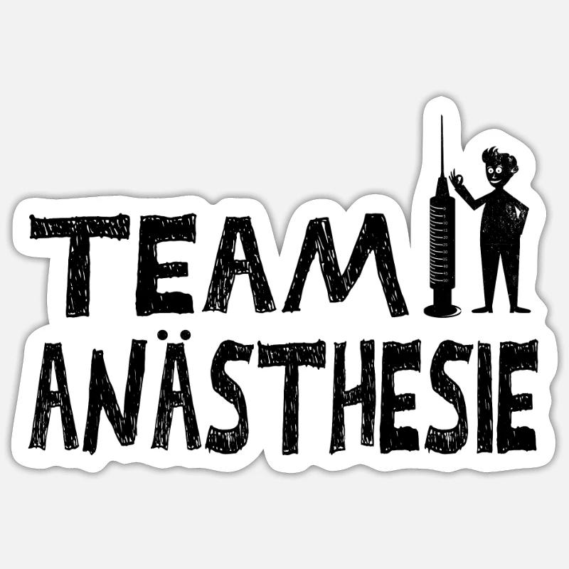 Team anesthesia - Sticker size S (10 x 10 cm) - white matte