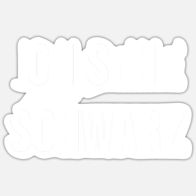 ich sehe schwarz - Sticker Größe S (10 x 10 cm) - Mattweiß