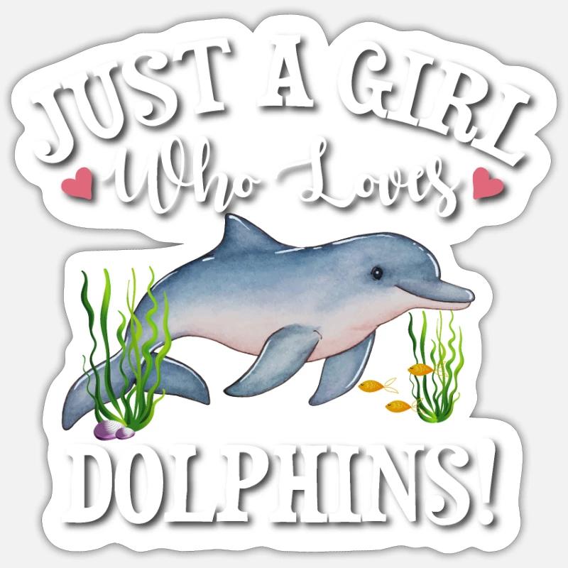 Dolphin - Sticker size S (10 x 10 cm) - white matte