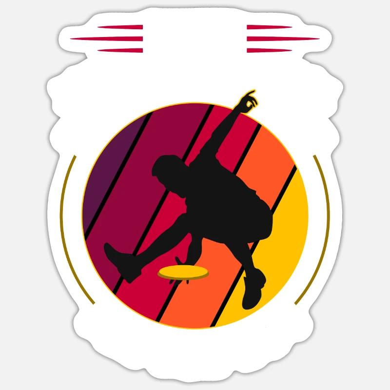 Frisbee - Sticker size S (10 x 10 cm) - white matte