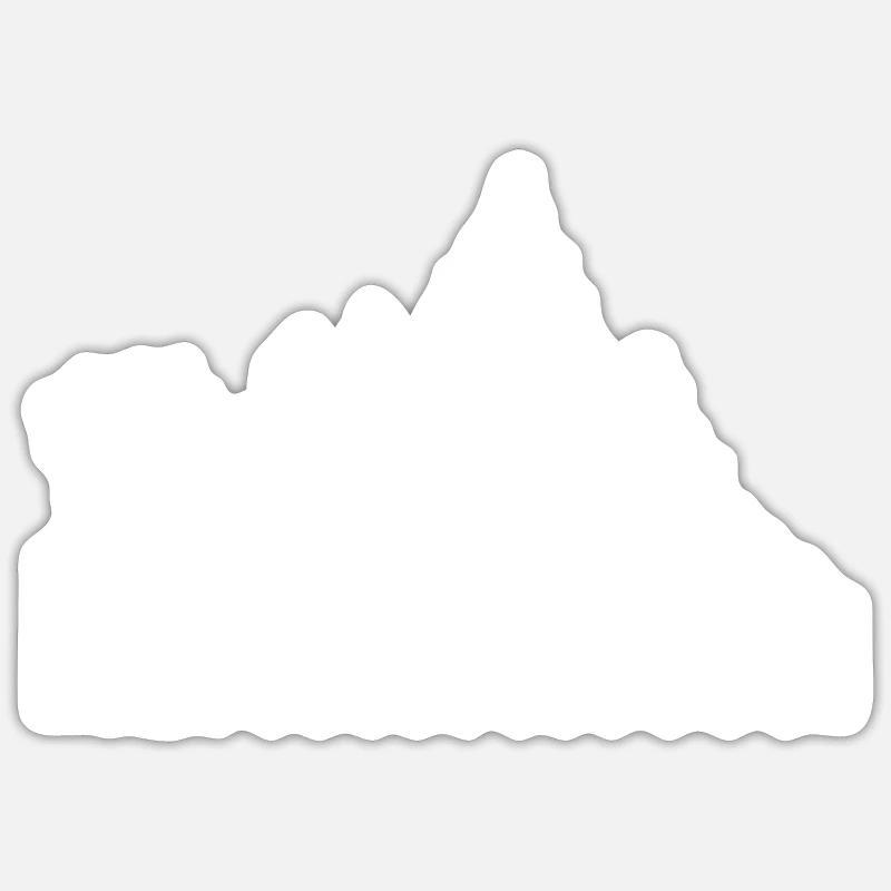 Code-barres montagnes code randonnée randonneur Sticker taille S (10 x 10 cm)