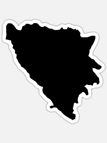 Bosnien Lustiger Bosna Spruch als Geschenk - Sticker Größe S (10 x 10 cm) - Mattweiß