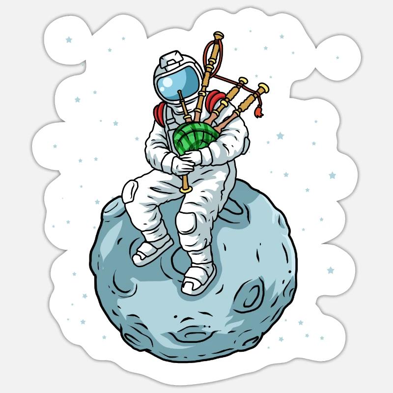 Cornemuse chemise astronaute cornemuse cornemuse Sticker taille S (10 x 10 cm)