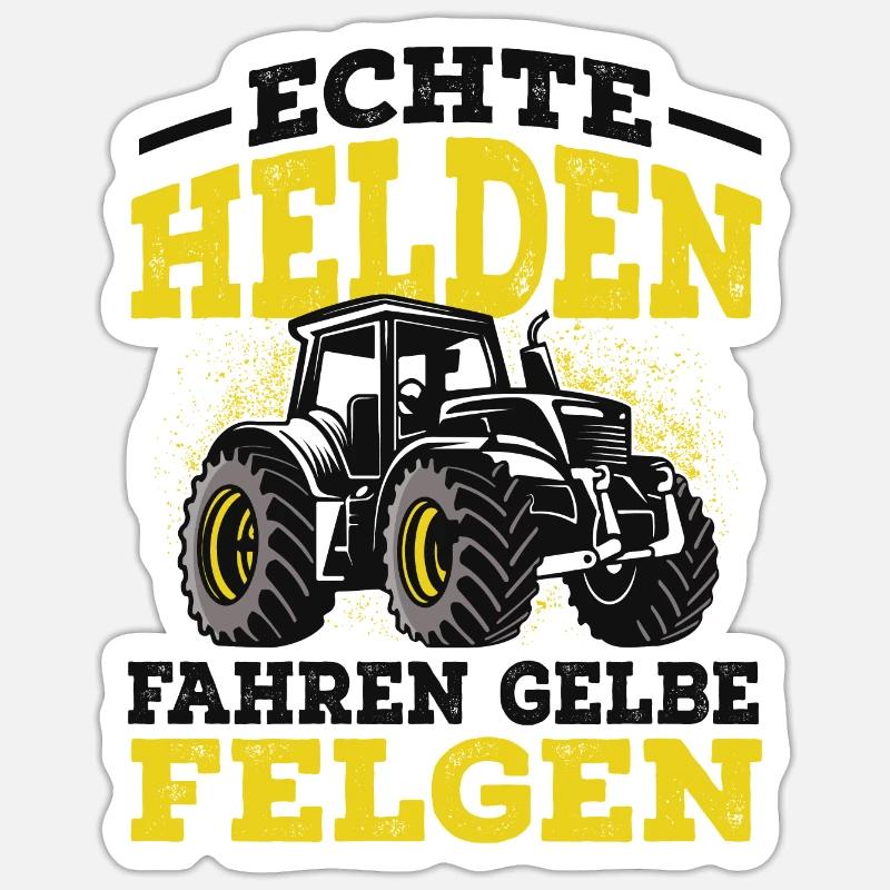 Traktor - Sticker Größe S (10 x 10 cm) - Mattweiß