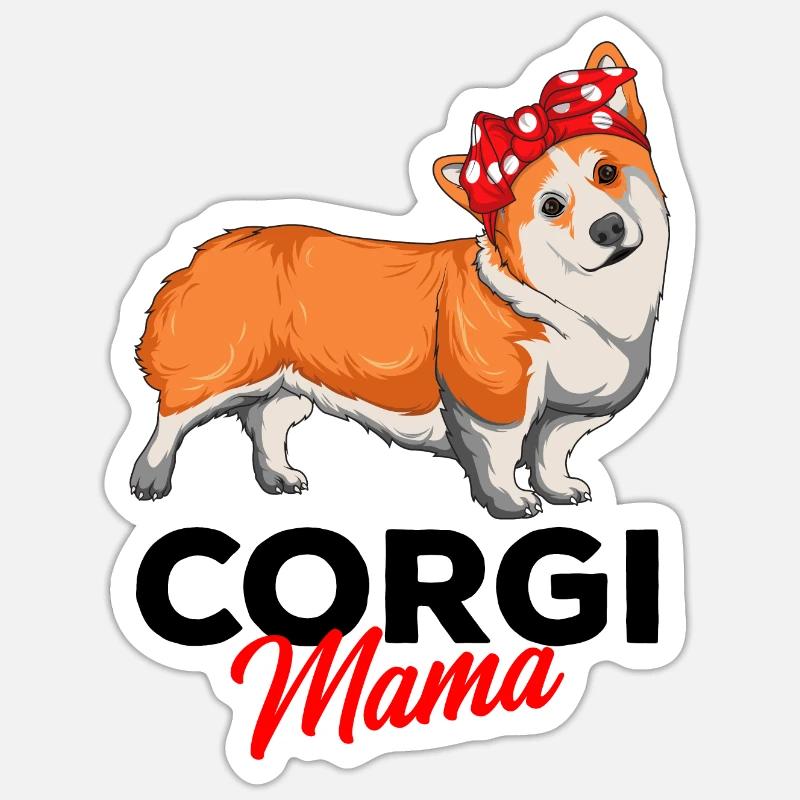 Corgi Sticker taille S (10 x 10 cm)