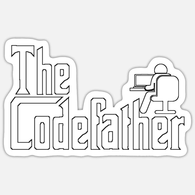 CodeFather Software Entwickler Engineer Programmer Sticker Größe S (10 x 10 cm)