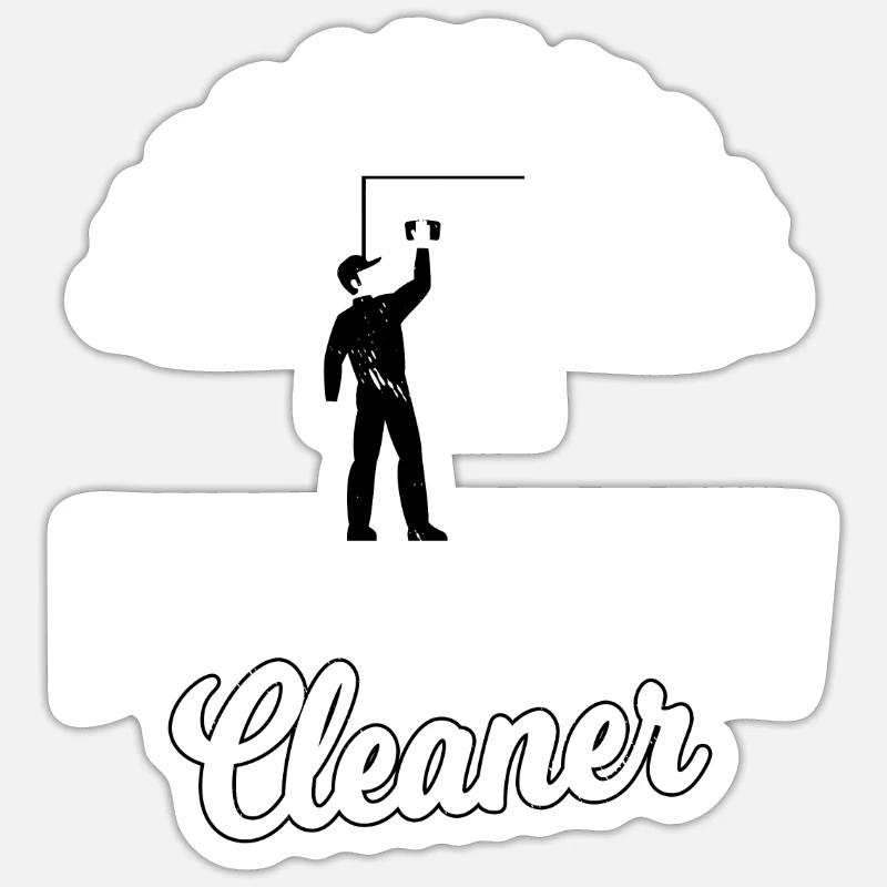 window cleaner Sticker size S (10 x 10 cm)