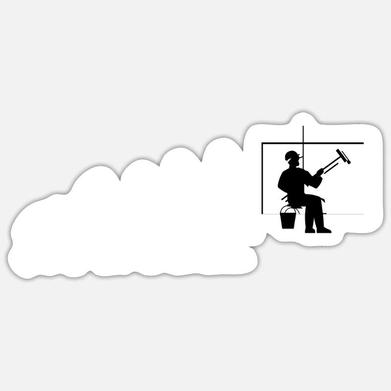Évolution du nettoyant pour vitres - Sticker taille S (10 x 10 cm) - blanc mat