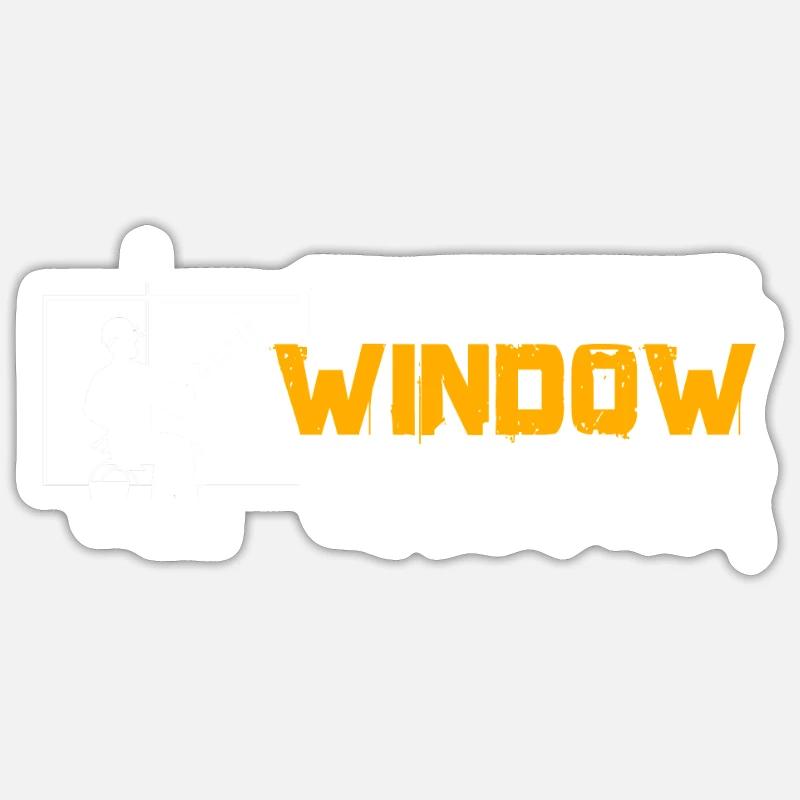 window cleaner - Sticker size S (10 x 10 cm) - white matte