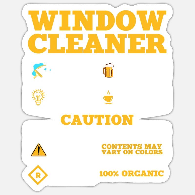 Window cleaner gift idea Sticker size S (10 x 10 cm)