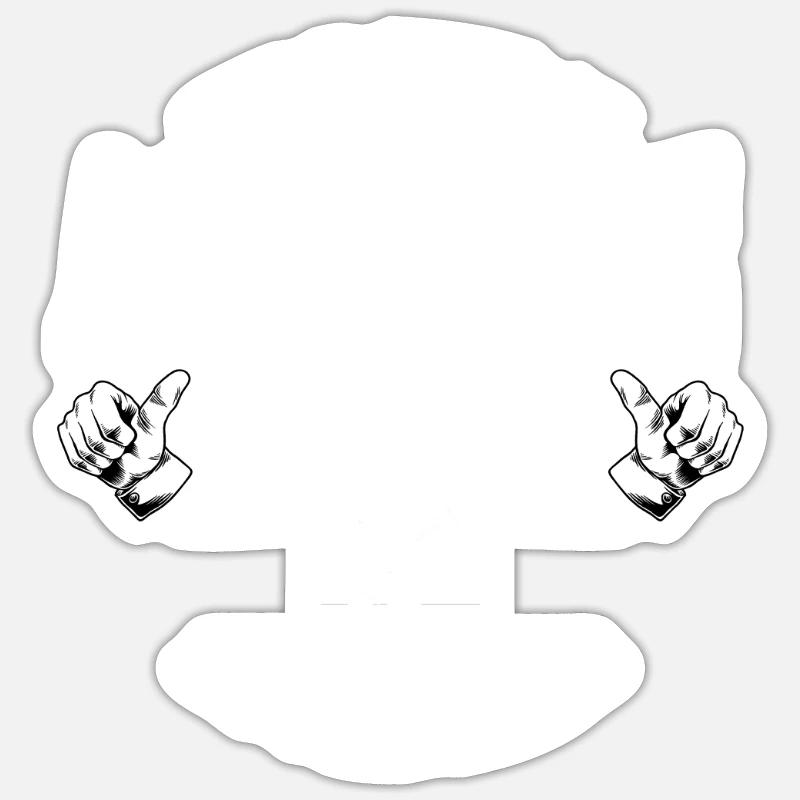 Ingenious window cleaner - Sticker size S (10 x 10 cm) - white matte