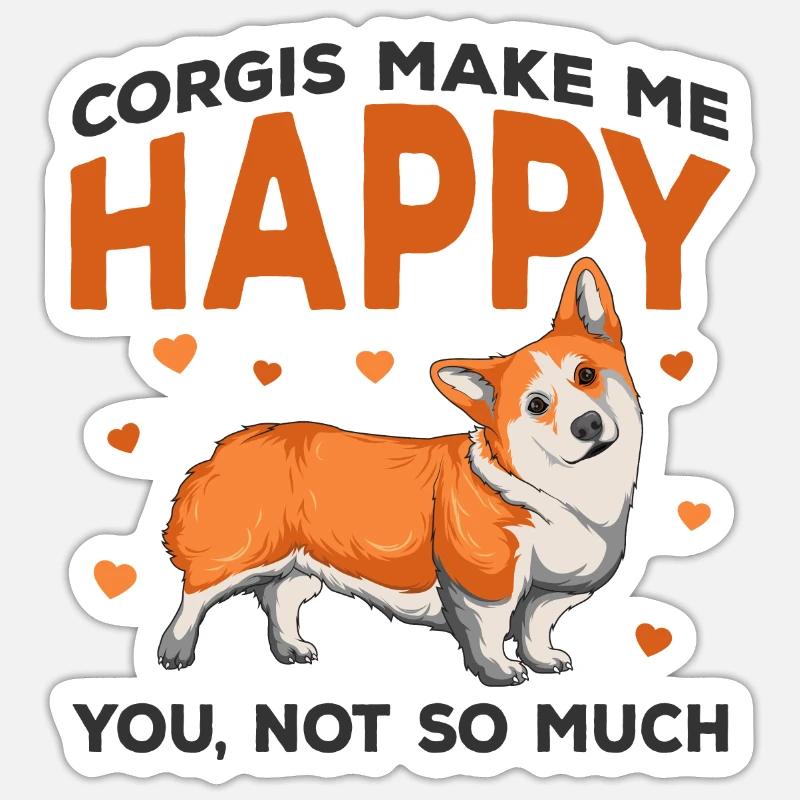 Corgi Sticker taille S (10 x 10 cm)