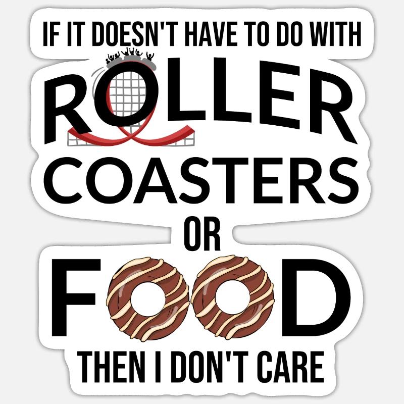 Roller coaster and donuts | Roller coaster Sticker size S (10 x 10 cm)