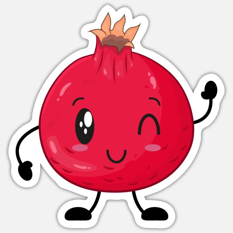 pomegranate - Sticker size S (10 x 10 cm) - white matte