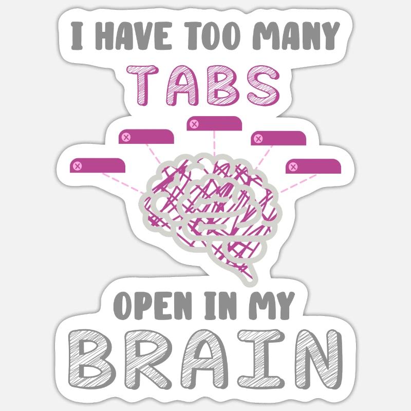 adhd, adhd open, coffee, Sticker size S (10 x 10 cm)